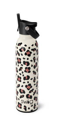 Swig Luxy Leopard Flip & Sip Water Bottle (20 oz) & Lunch Lunch Bag