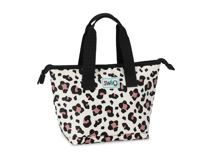 Swig Luxy Leopard Flip & Sip Water Bottle (20 oz) & Lunch Lunch Bag