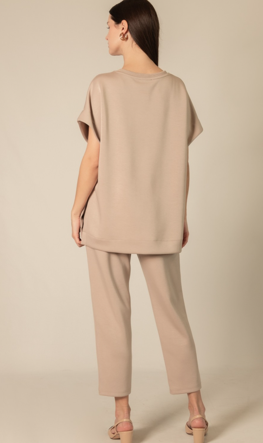 P. CILL Butter Modal Waist Band Ankle Pants
