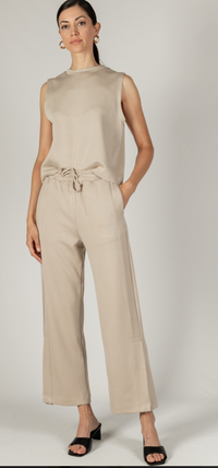 P. CILL Butter Modal Wide Leg Pants w/Bottom Slits
