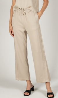 P. CILL Butter Modal Wide Leg Pants w/Bottom Slits