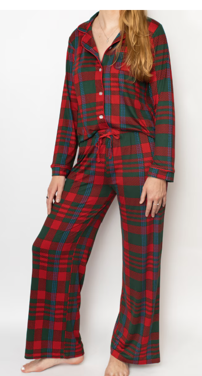 Telluride Plaid Long Sleeve Holiday Family Pajamas