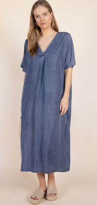 P Cill  V-Neck Midi Dress