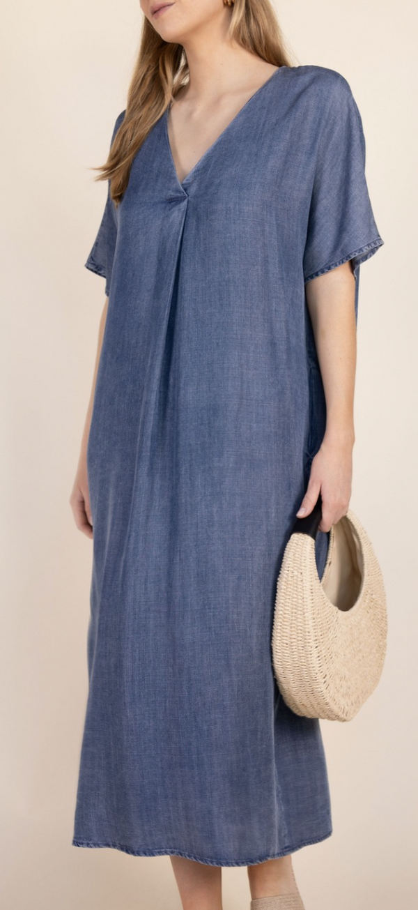 P Cill  V-Neck Midi Dress