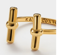 Themis Waterproof Gold T-Bar Ring