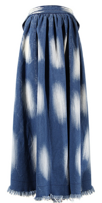 Asher Tie Dye Irregular Tie Waist Maxi Skirt