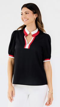 Tricia Top | Black + Red