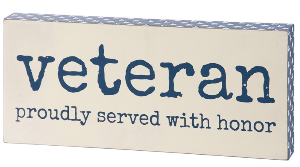 Veteran Served With Honor Block Sign