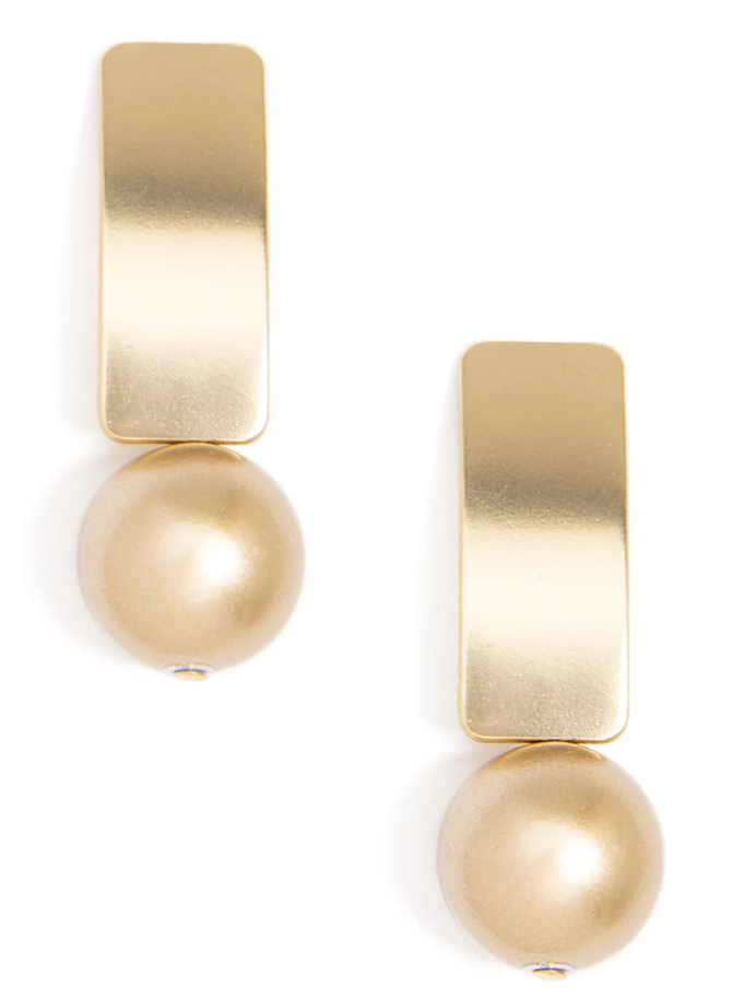 Zenzii Matte Gold Earrings with Various Beads