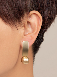 Zenzii Matte Gold Earrings with Various Beads