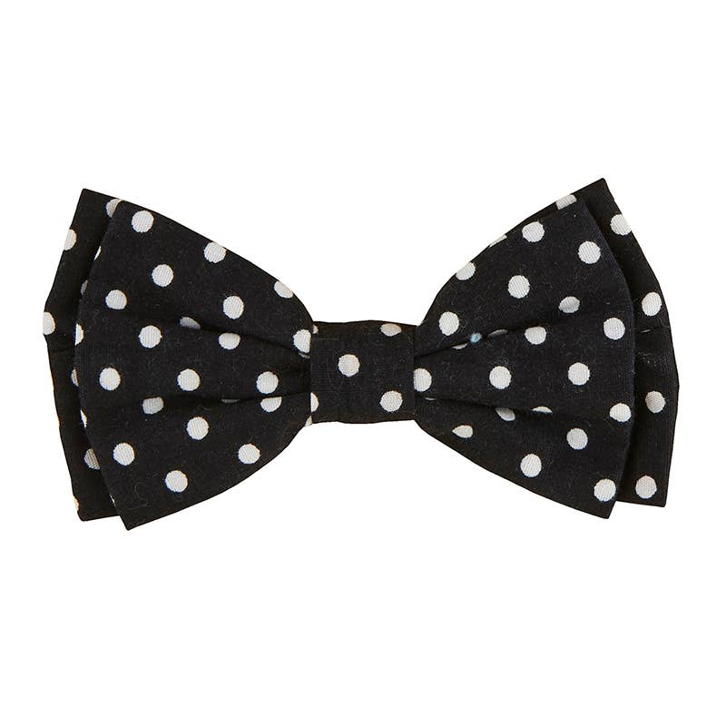 Pet Bow Ties-Black Polka Dot