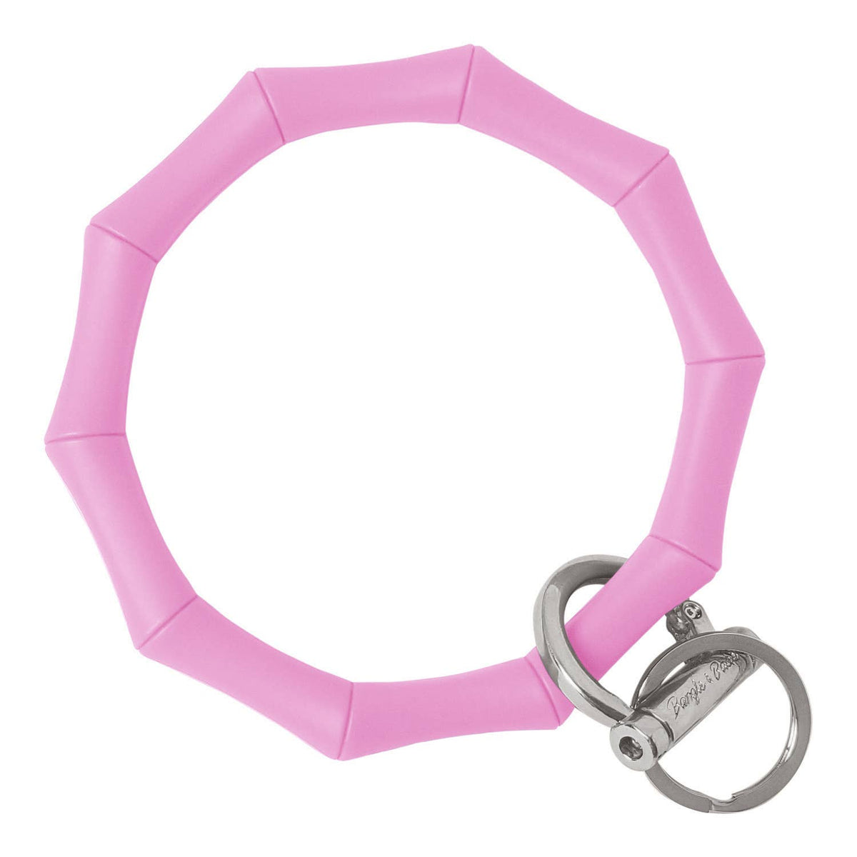 Bamboo Collection Bangle and Babe Bracelet Key Ring- Bright Pink
