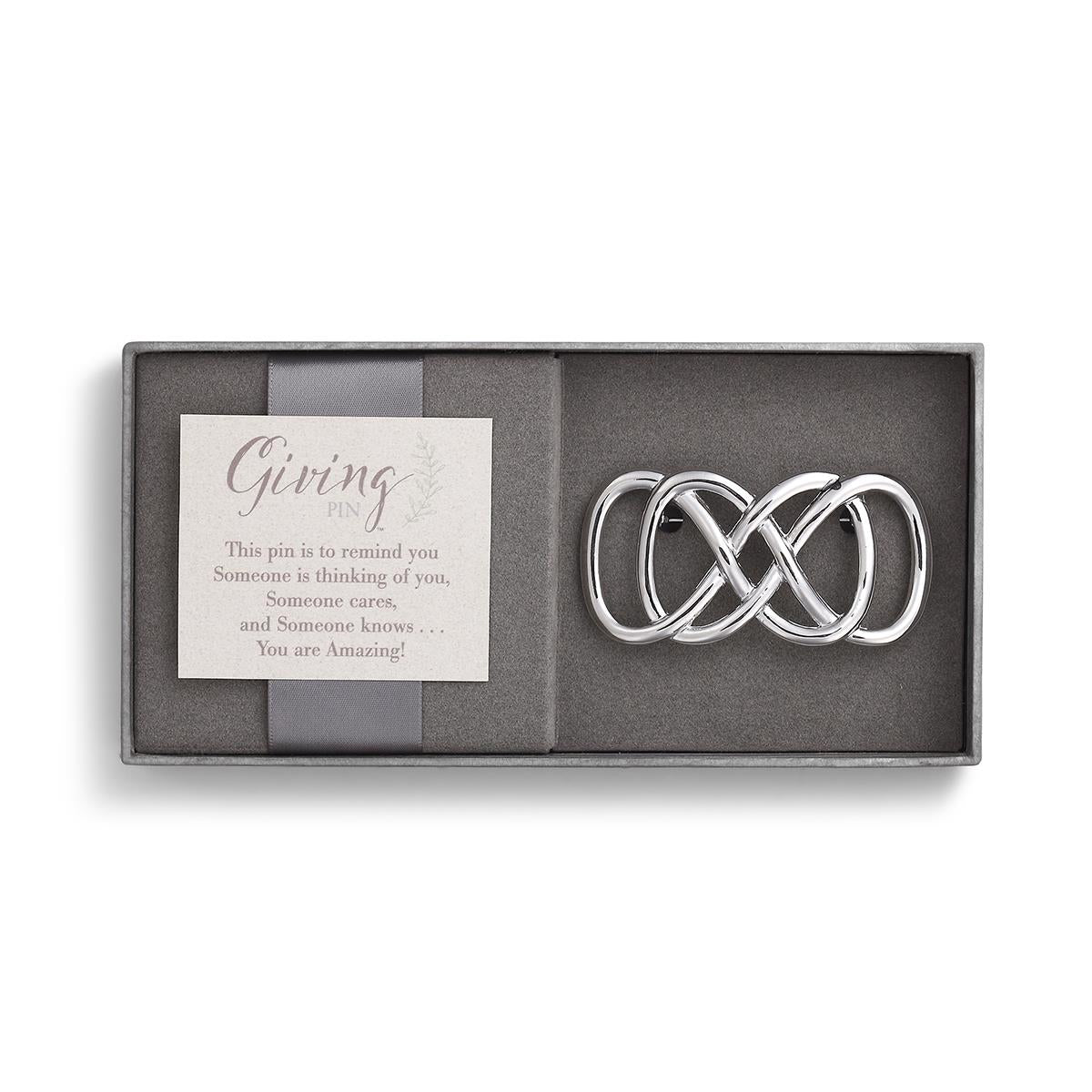 Silver Infinity Giving Pin