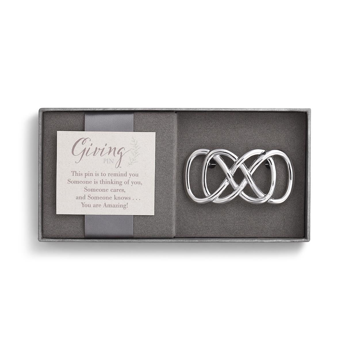 Silver Infinity Giving Pin