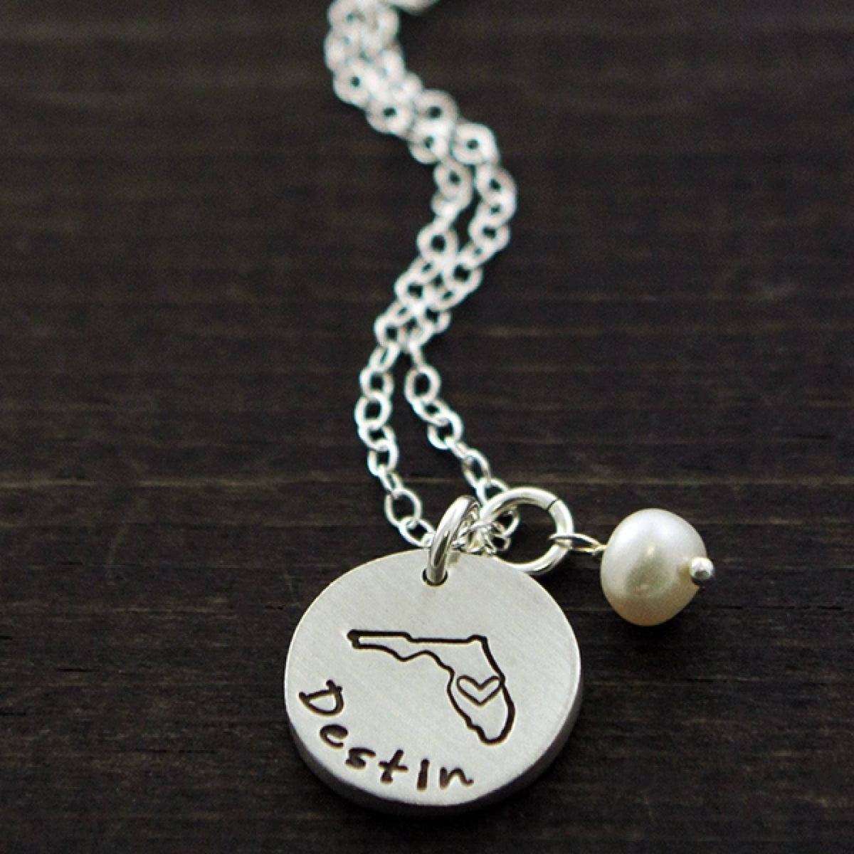 Custom Phrase Disc Necklace