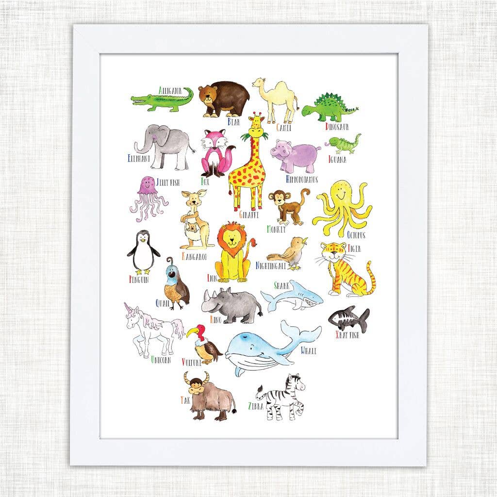 Animal Alphabet Art Print