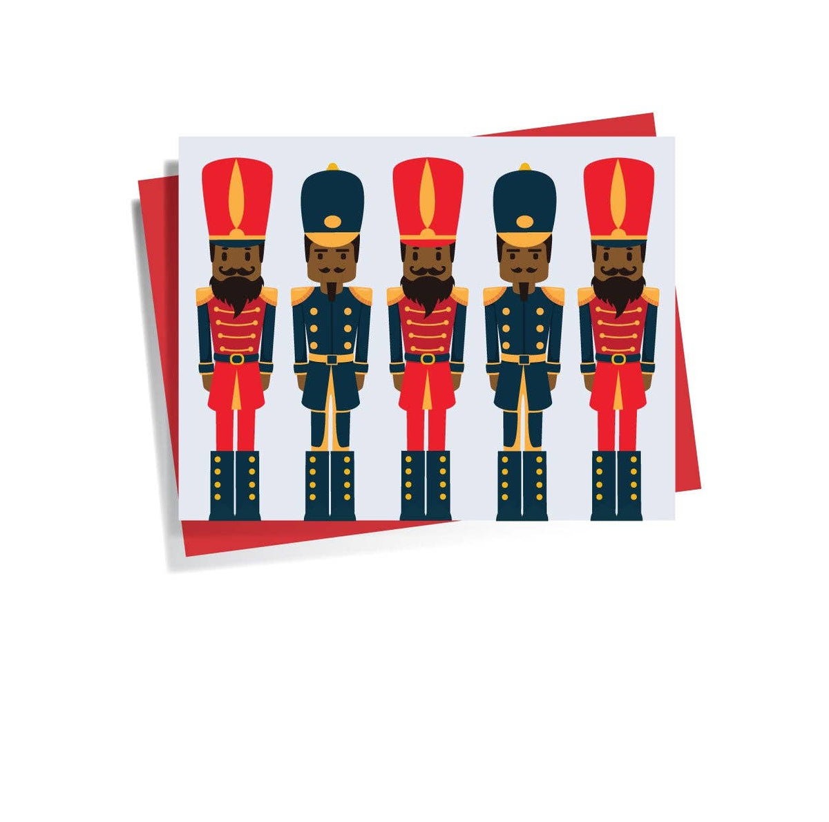 5 Nutcrackers African-American Holiday  GREETING Card