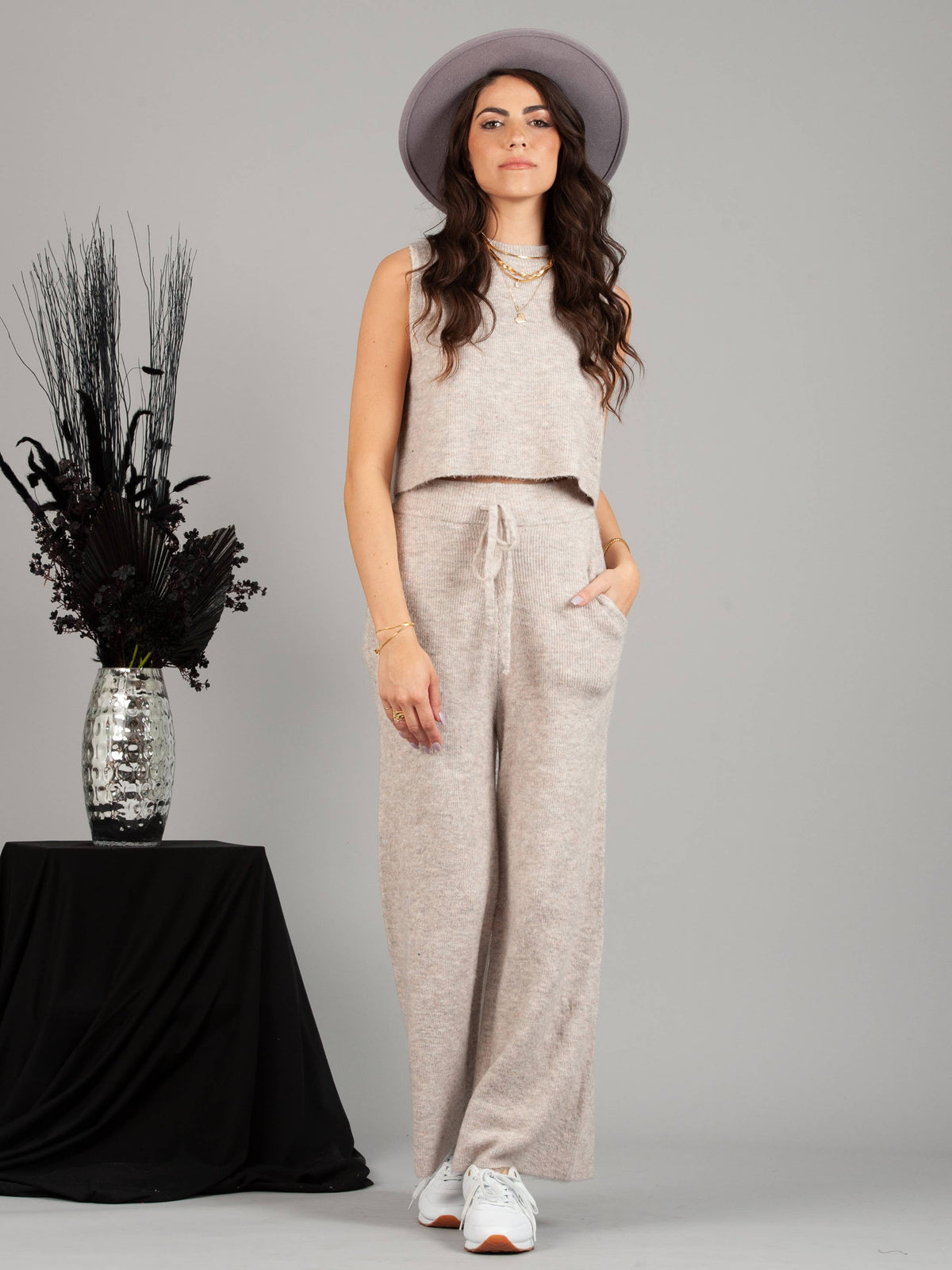AVERY SWEATER SET-BLUSH SNOW