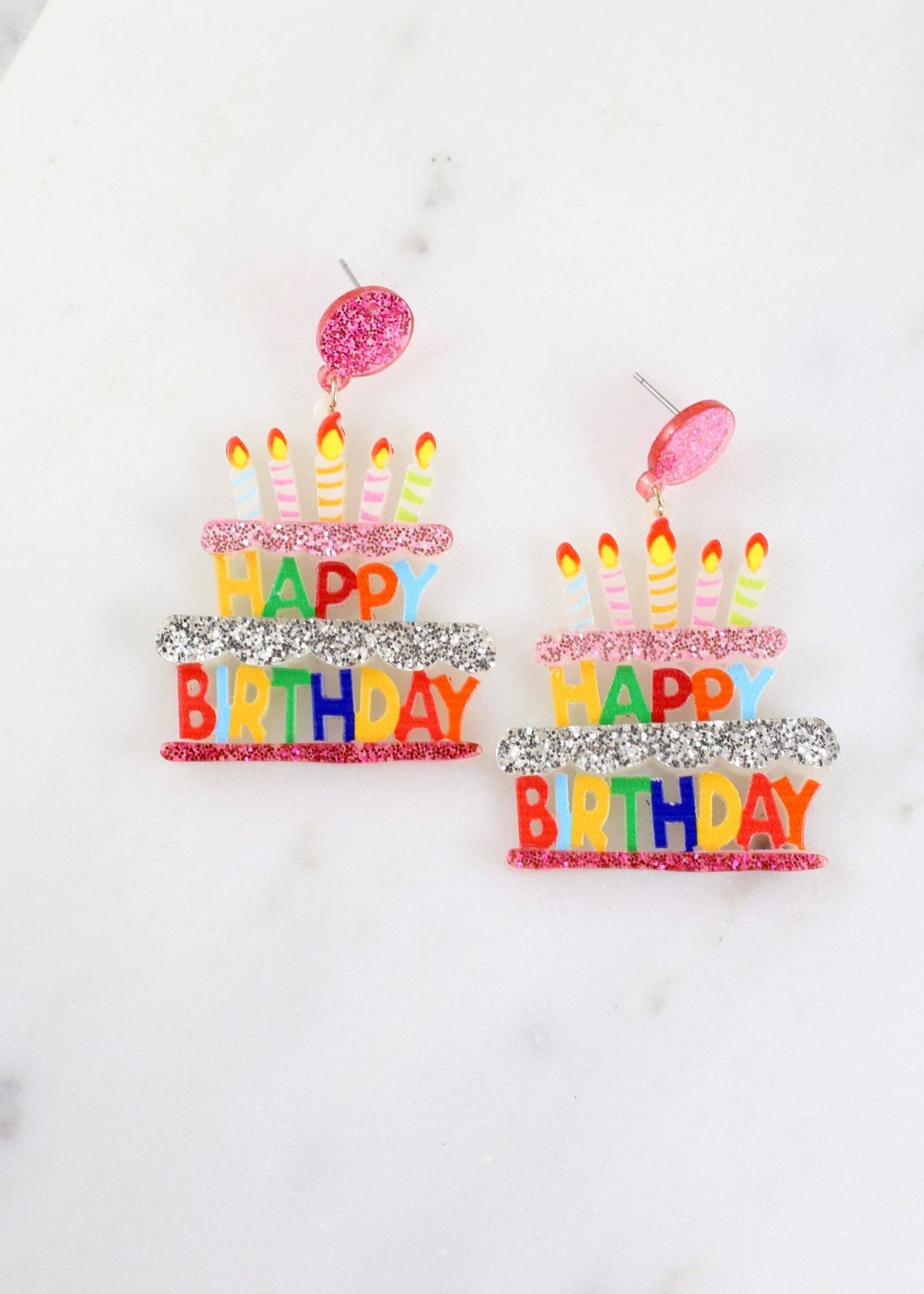 Happy Birthday Stacked Earring MULTI
