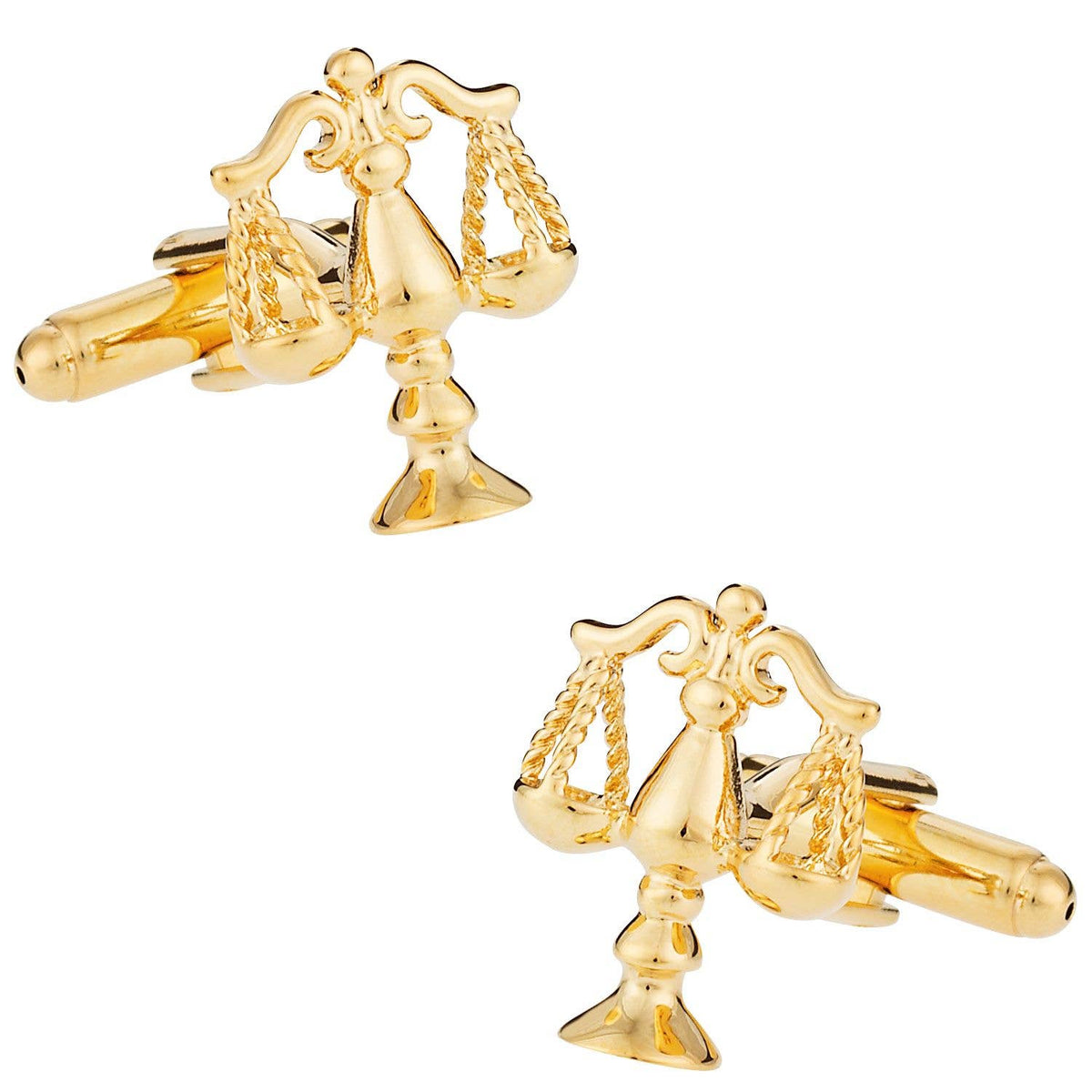 Gold Tone Scales of Justice Cufflinks