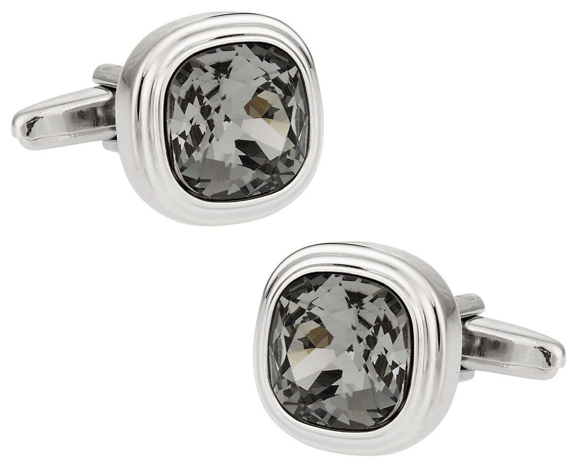 Stylish Swarovski Black Diamond Cufflinks