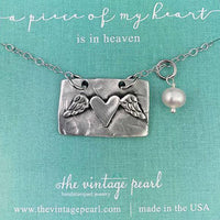 A Piece of My Heart is in Heaven Necklace