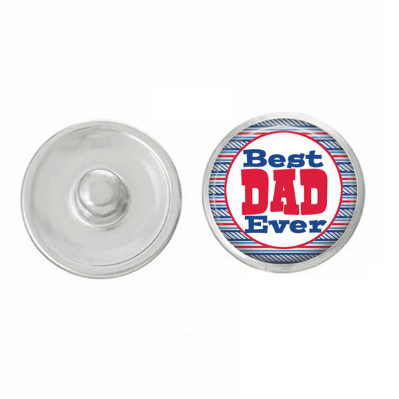 Dad Themed Snap for Snap Jewelry - Best Dad Ever