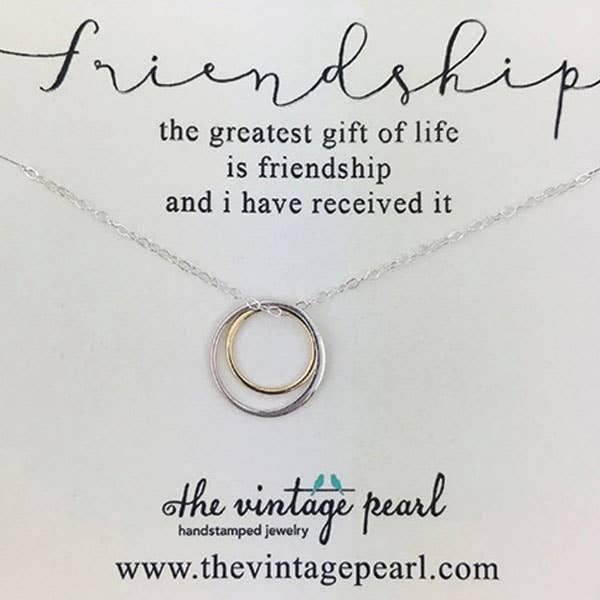 Friendship Necklace (sterling silver & gold)