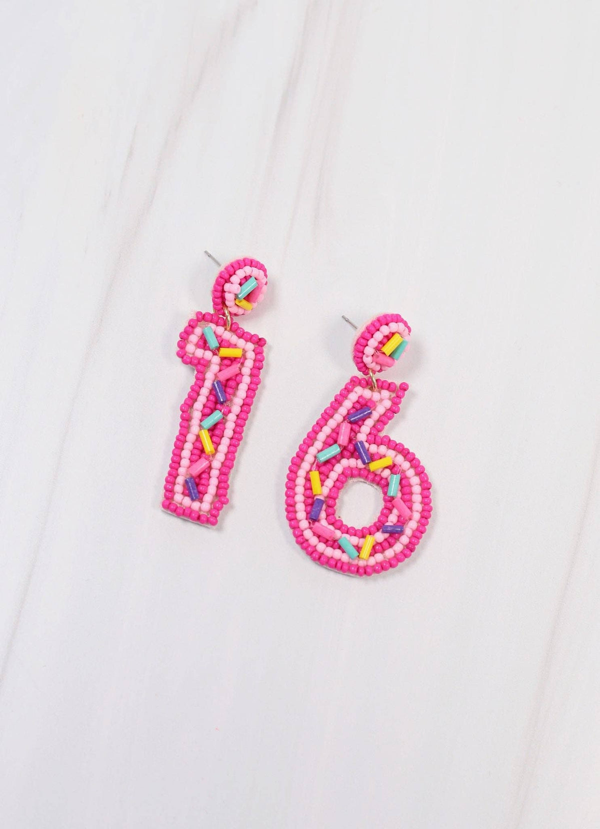 Sweet 16 Beaded Earring PINK MULTI