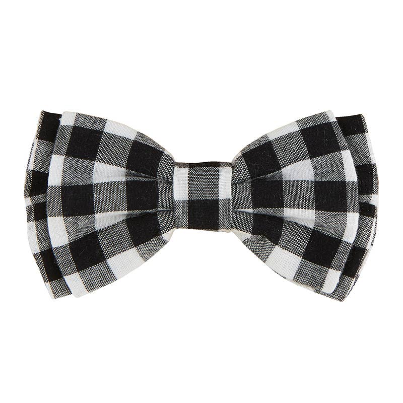 Pet Bow Ties - Black Buffalo Check