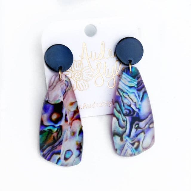 New The OG - Abalone Winter Spring Acrylic Statement Earring