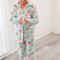 Black Santa Claus - Button Down PJs & Buttflap