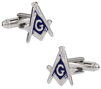 Masonic Cufflinks in Silver Tone - Made in USA