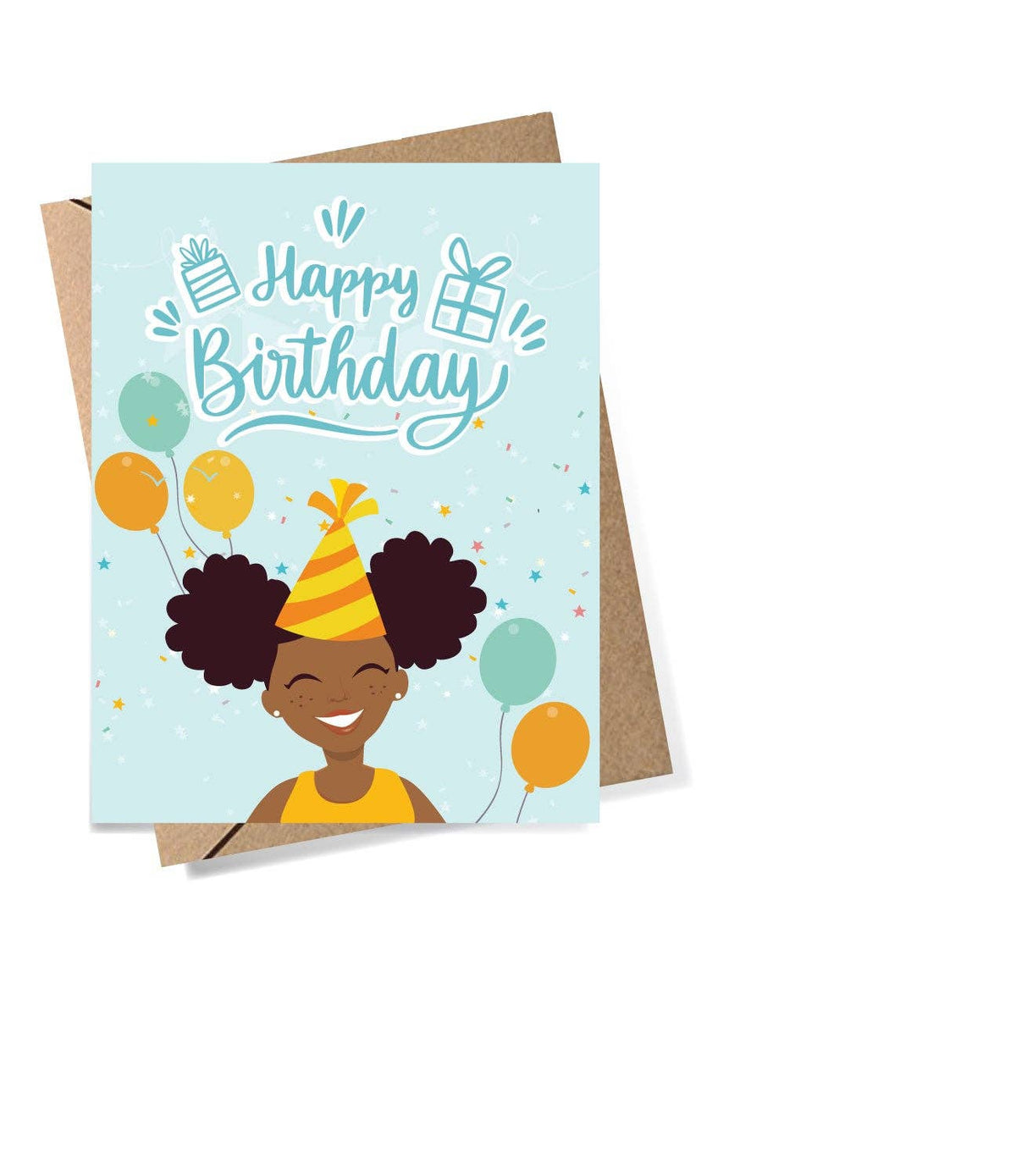 Birthday Girl Balloons GREETING CARD