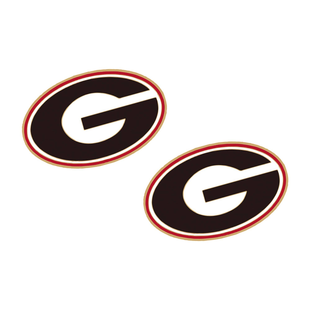 Georgia Bulldogs Enamel Stud Earrings in Black/Red