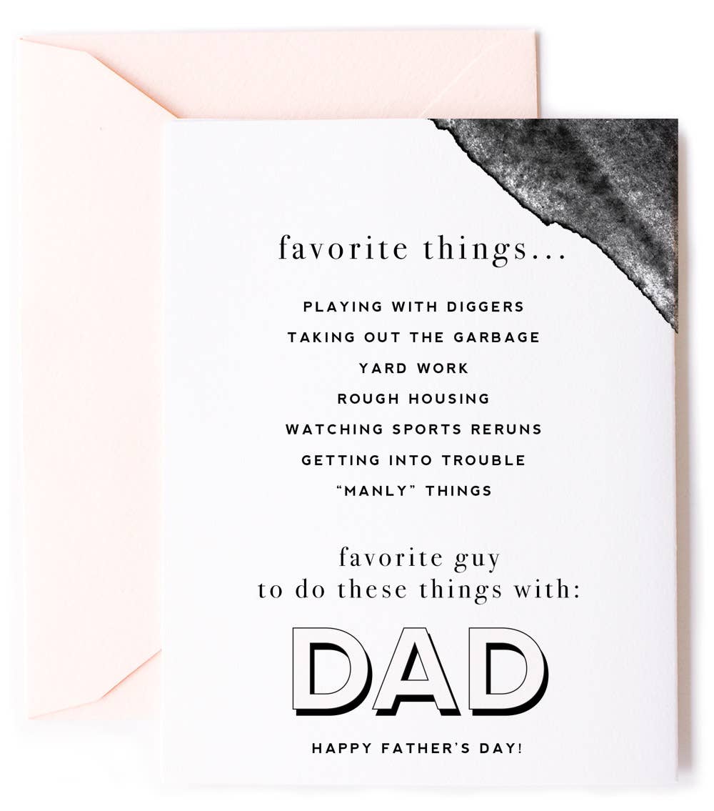 Favorite Things for Boy Dad - Father's Day Greeting Card