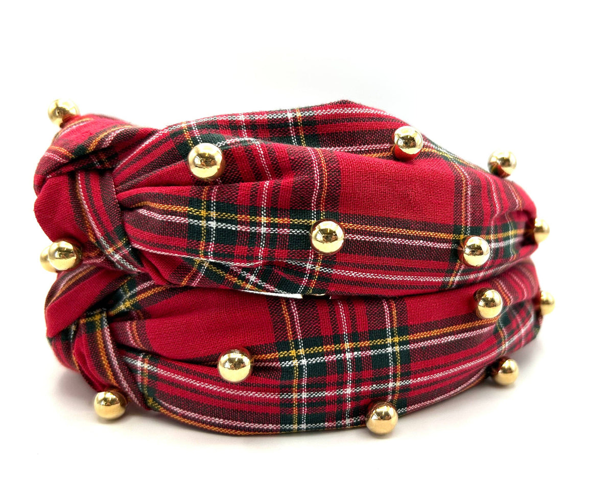 SALE Christmas Plaid Headband: SALE - As Pictured Only
