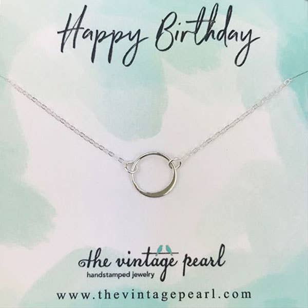 Happy Birthday Necklace (sterling silver)