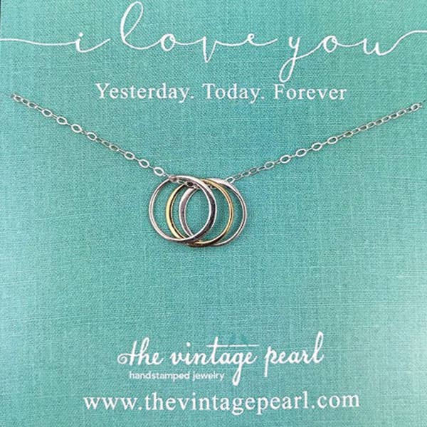 I Love You Yesterday Today Necklace (sterling silver)