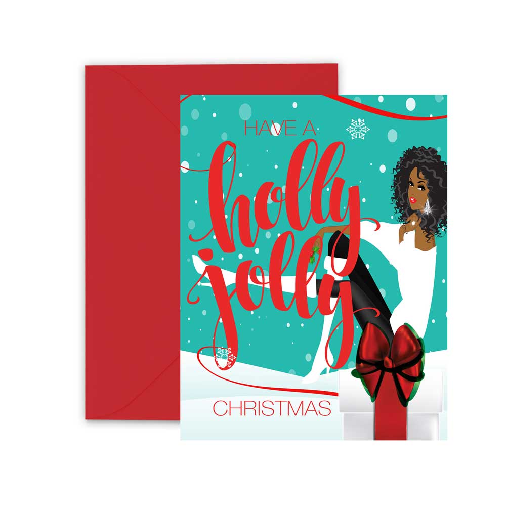 Holly Jolly Greeting Card