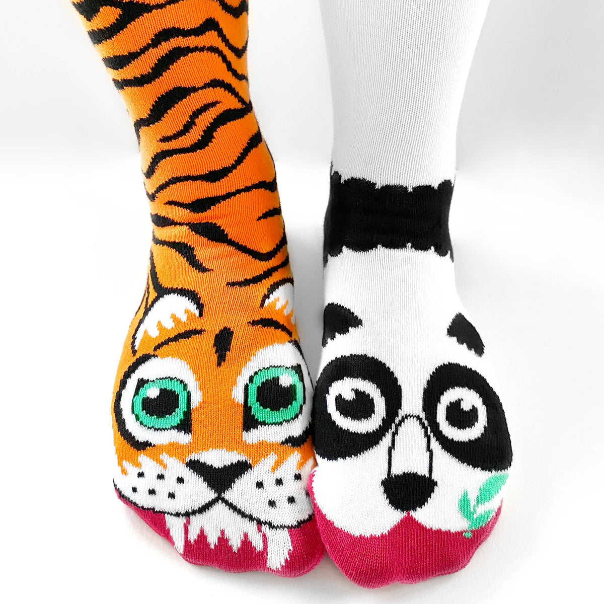 Tiger & Panda | Adult Socks | Mismatched Fun Socks
