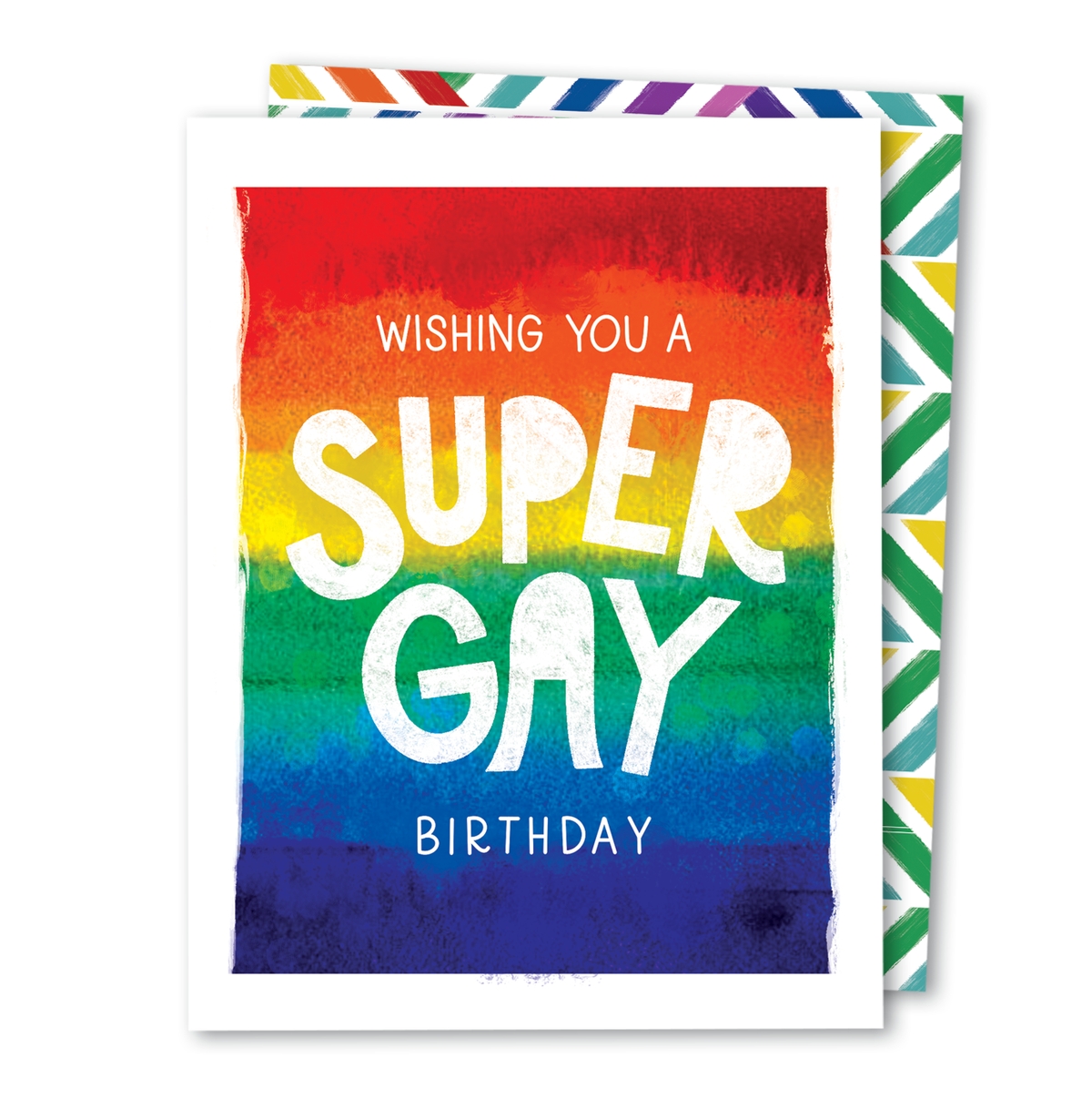 Super Gay Birthday | Rainbow Gay LGBTQIA+ Trans Queer GREETING  Card