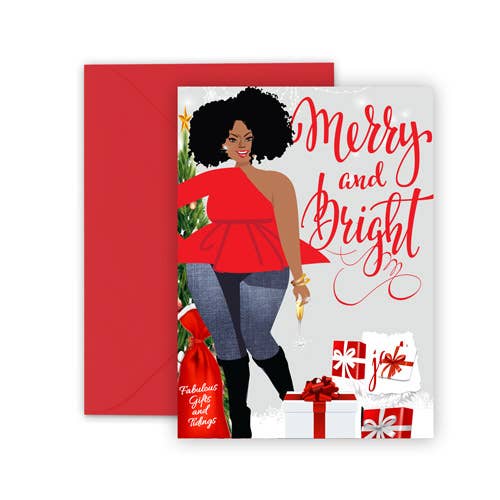 Merry And Bright Greeting Card