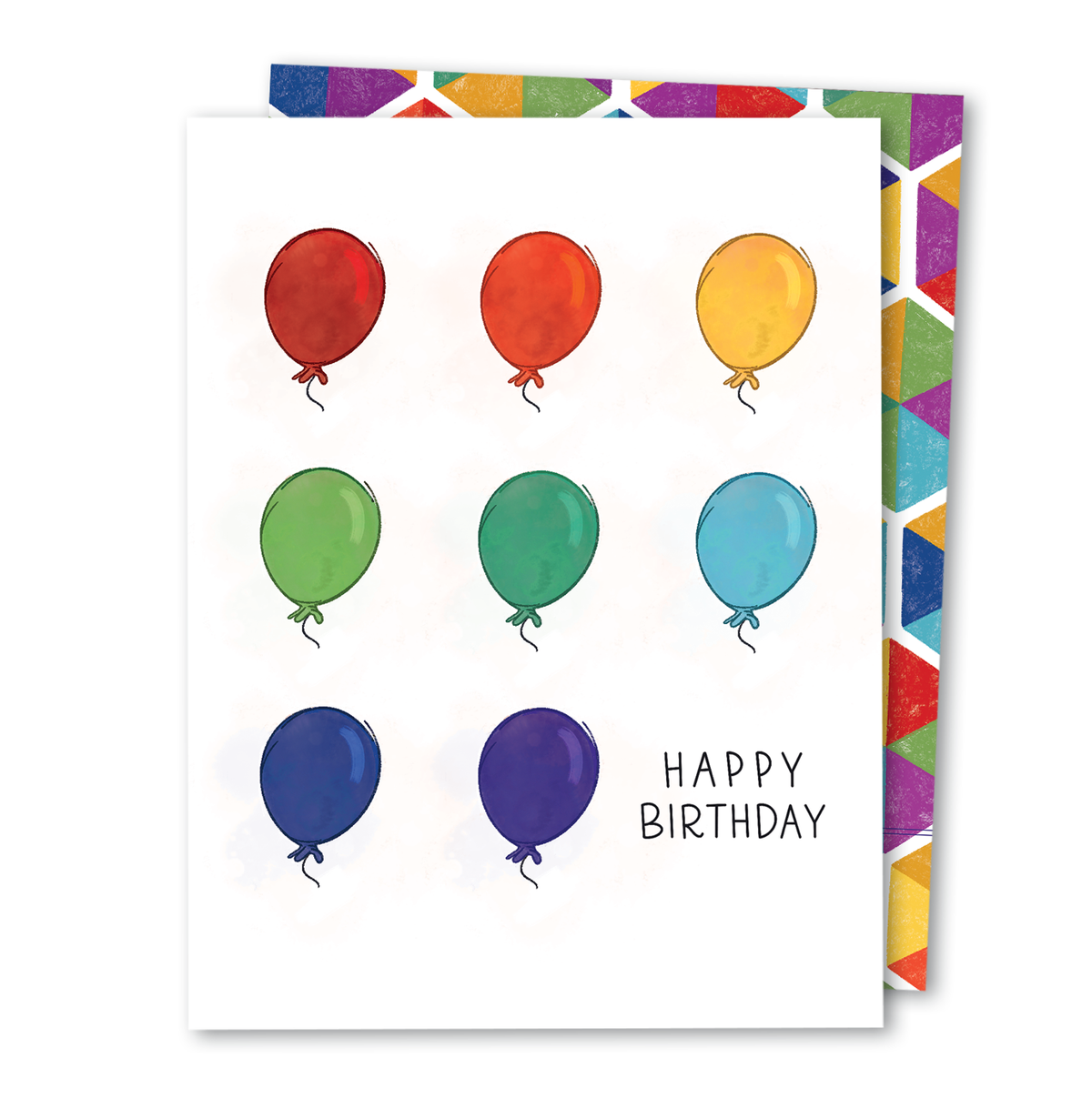 Happy Birthday | Rainbow Balloons LGBTQIA+ Gay Queer GREETING Card