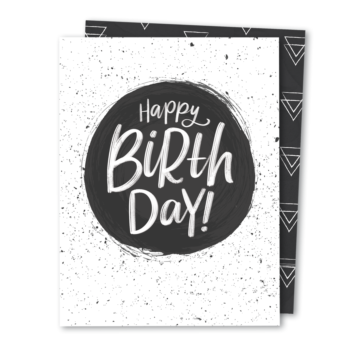 Happy Birthday | Non-Gendered Black + White Birthday GREETING Card