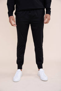 MEN - Melange Joggers: BLACK