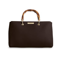 AVERY BAMBOO BAG | DARK BROWN