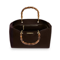 AVERY BAMBOO BAG | DARK BROWN