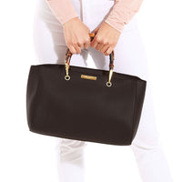 AVERY BAMBOO BAG | DARK BROWN