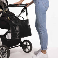BABY CHANGING BAG WITH CHANGING MAT | BLACK